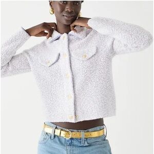 J.Crew Collared Lady Jacket In Wool Bouclé Pale Lavender New with Tags!